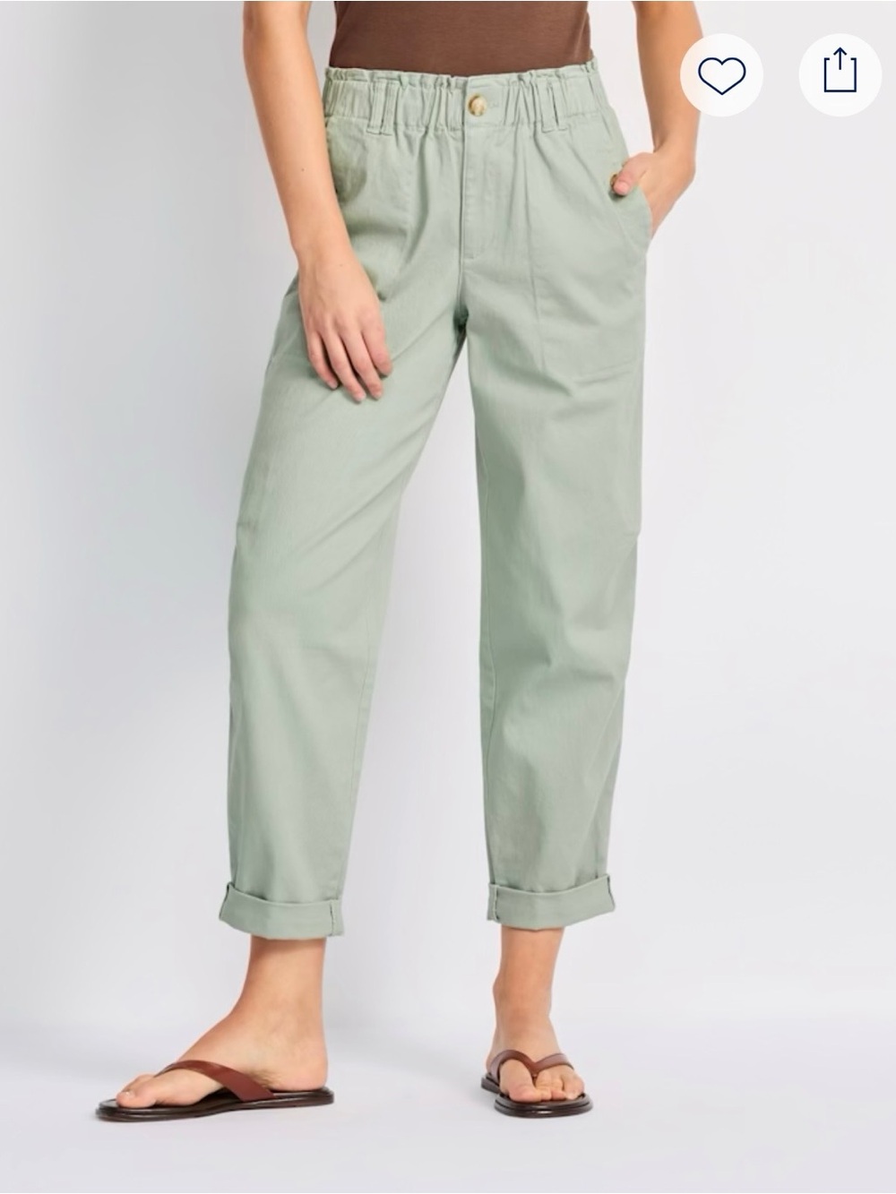 Democracy Sage Green Relaxed Chinos